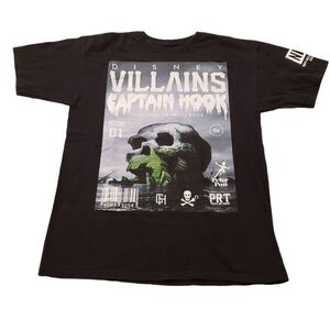 Neff x Disney Villains Captain Hook Peter Pan Tee Shirt Black Medium